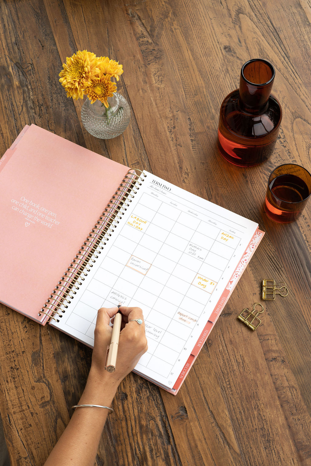 2026 Weekly Teacher Planner | Old Town Blush