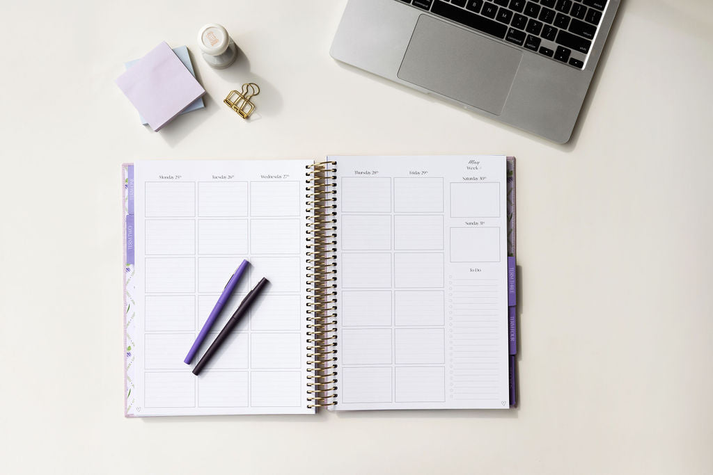 2026 Weekly Teacher Planner | Navy Stripe