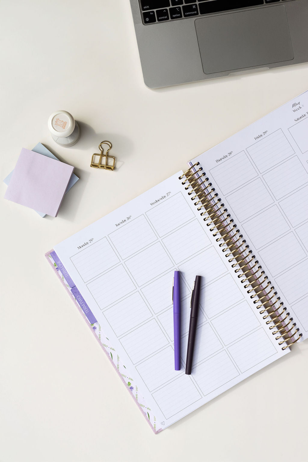 2026 Weekly Teacher Planner | Navy Stripe
