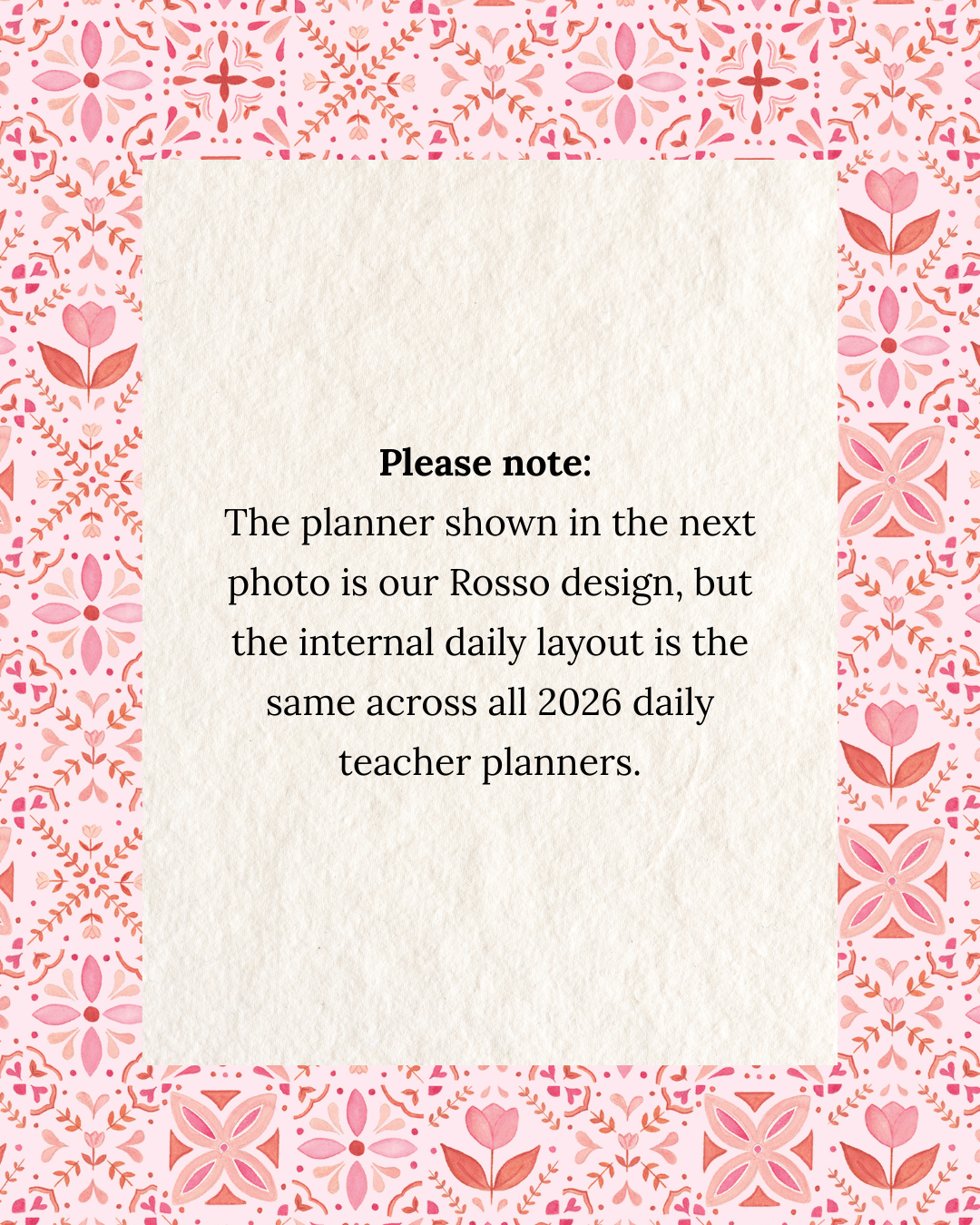 2026 Daily Teacher Planner | Old Town Blush