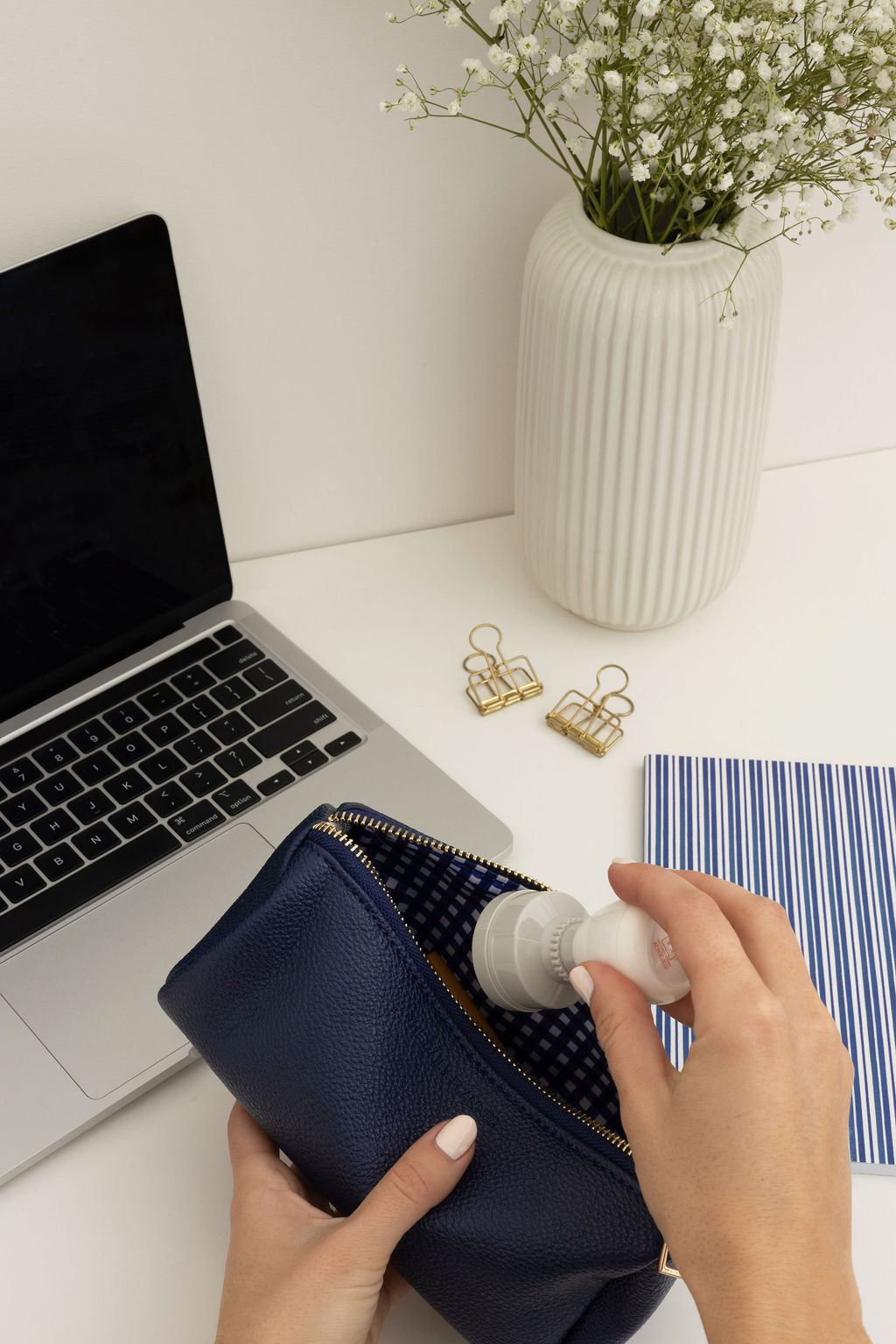 A5 Lined Notebook | Navy Stripe