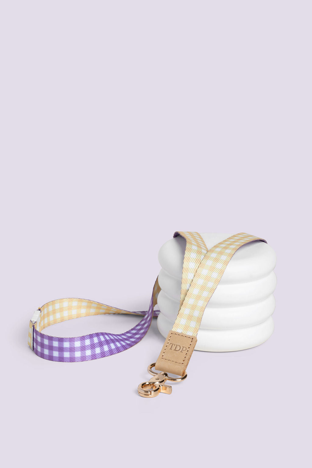 Gingham Lanyard | Purple & Yellow