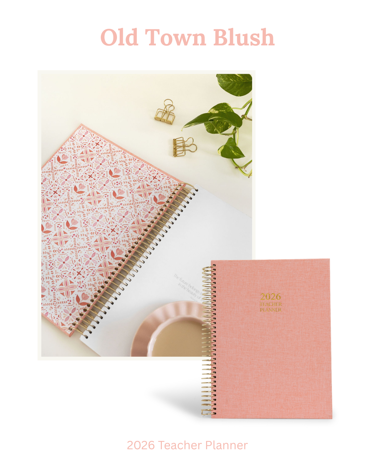 2026 Weekly Teacher Planner | Old Town Blush
