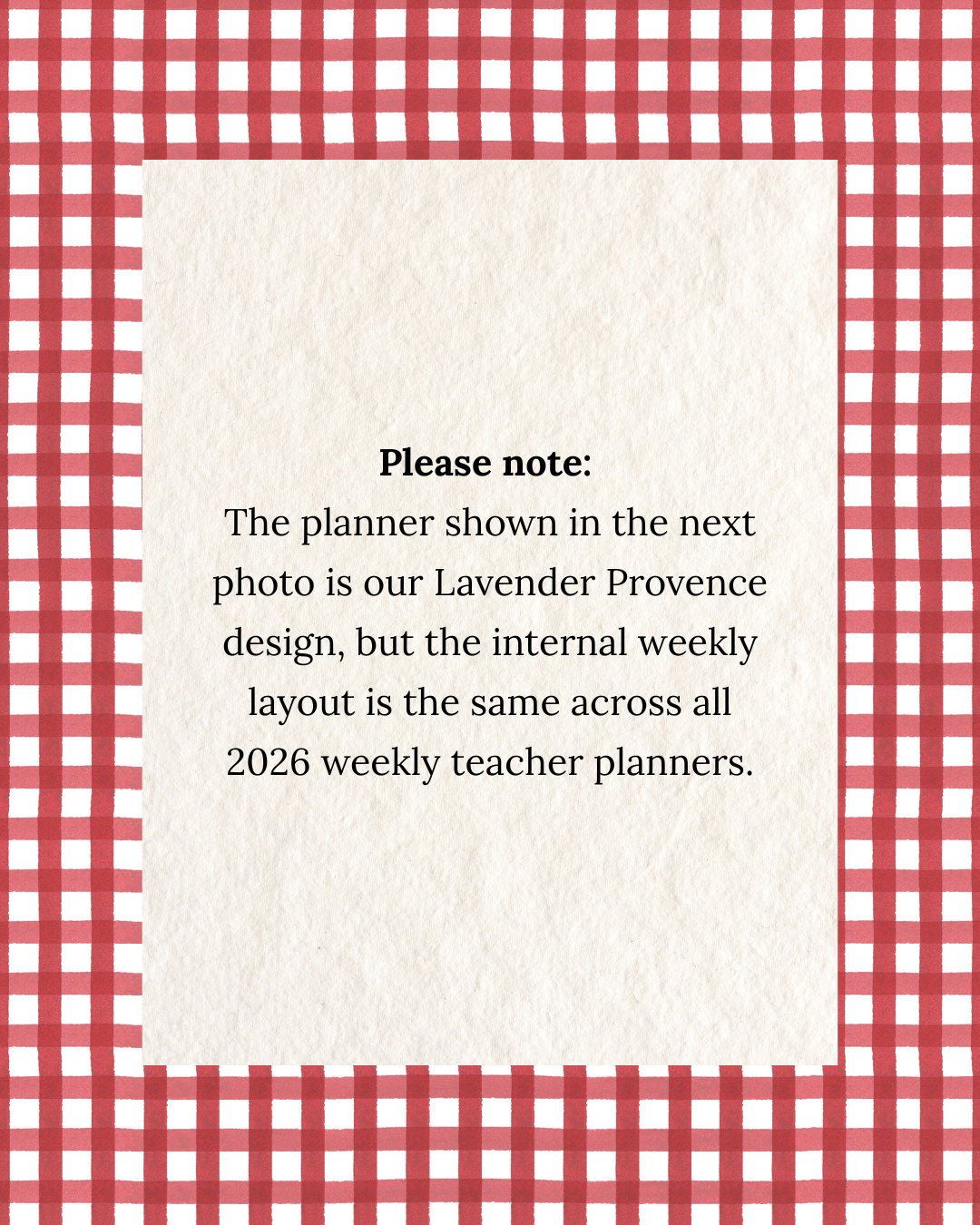 2026 Weekly Teacher Planner | Rosso
