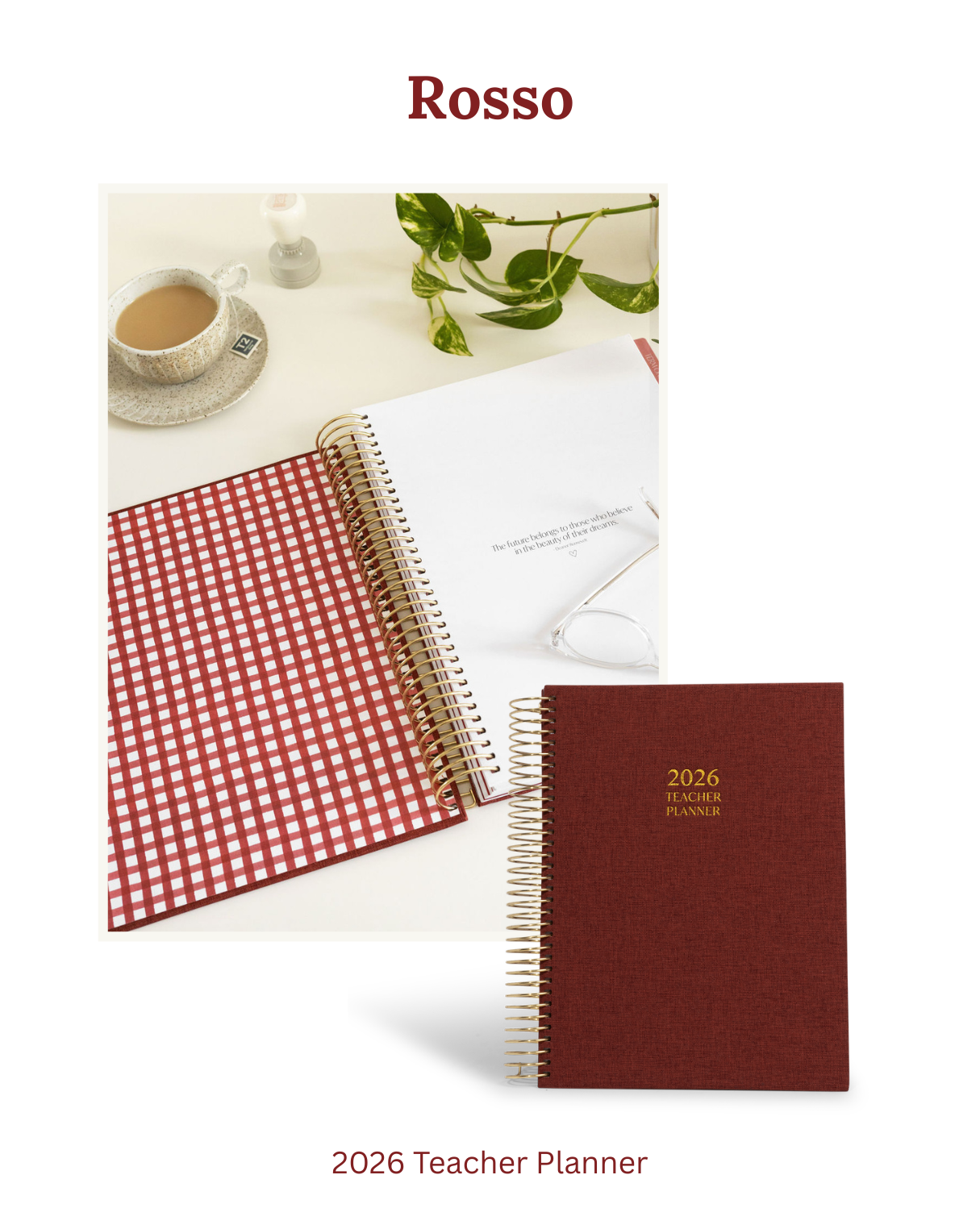 2026 Daily Teacher Planner | Rosso